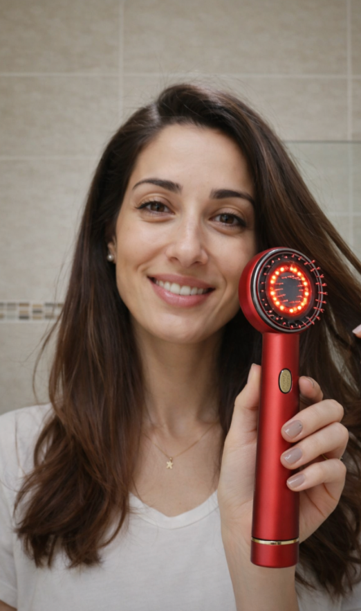 Евгения П, 34 г. ⭐⭐⭐⭐⭐ "Борих се с изтъняване и падане на косата, но този гребен промени всичко. Корените ми са по-здрави, а косата расте по-бързо!"