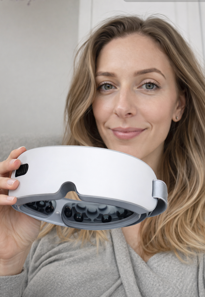 Ирина К. 38г.⭐⭐⭐⭐⭐ "Сънят ми понякога не е достатъчен и очите ми изглеждаха изморени. Парният масажор ги поддържа свежи и намалява умората веднага."