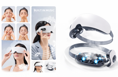 Ново Поколение Парен масажор за очи, топъл спа инструмент за грижа за очите, интелигентен масаж за облекчаване на умората на очите, релакс, подобряване на съня, облекчаване на тъмните кръгове